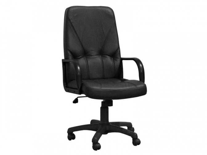 Компьютерное кресло Бибионе 1П черный/к/з черный