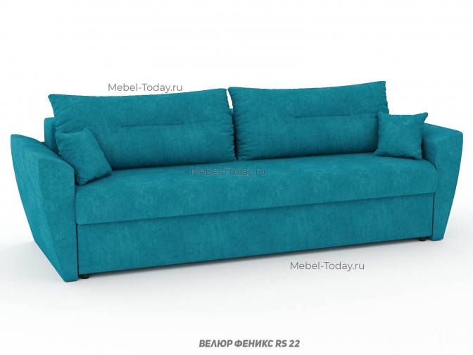 Диван Амстердам ортопедический пружинный или ППУ, еврокнижка (или шагающий), обивка велюр и бархат (плюш)