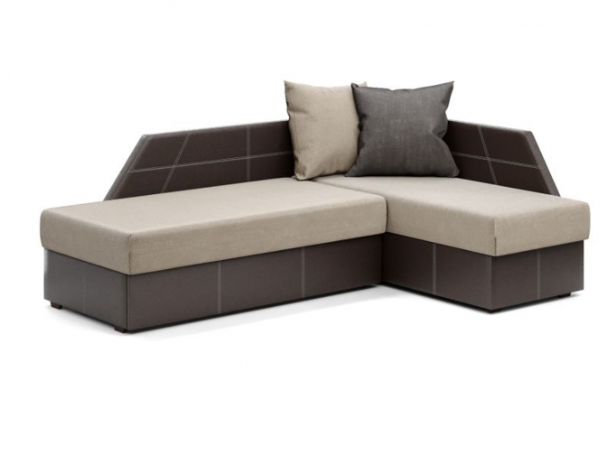 Кухонный угловой диван Антей (Андора) - велюр энерджи 810-22 + к/з венге