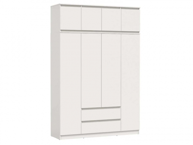 Шкаф для одежды Берген 82.01 + Тумба Берген 82.04 Белый