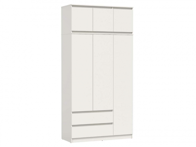 Шкаф для одежды Берген 82.02 + Тумба Берген 82.05 Белый