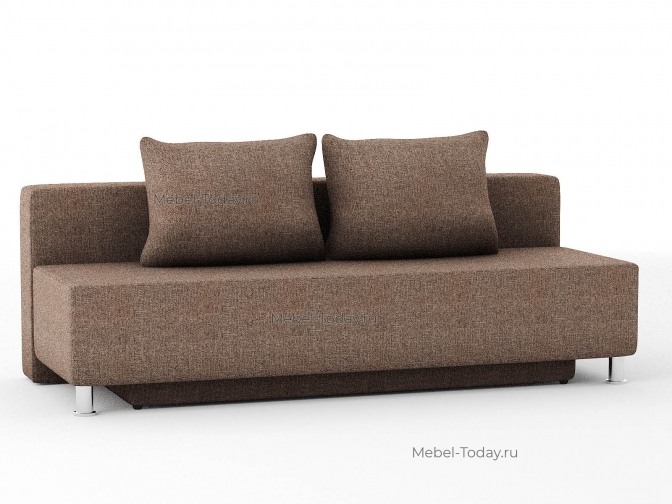 Диван еврокнижка Парма рогожка коричневая