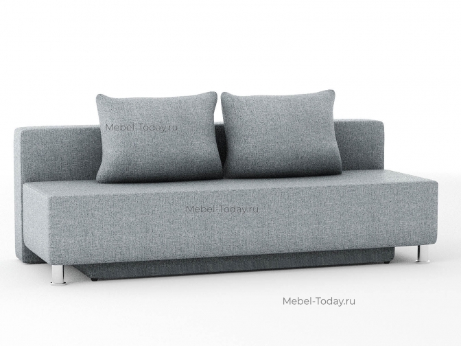 Диван еврокнижка Парма рогожка серая