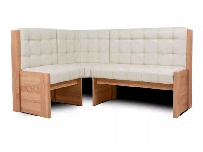 Скамья угловая Квадро сонома/милк