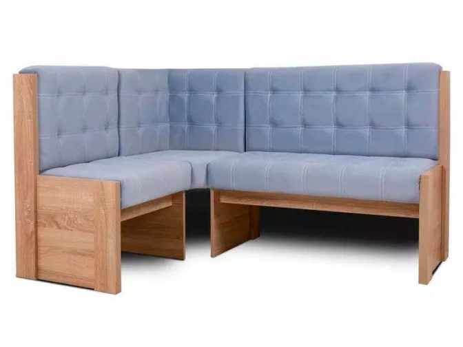 Скамья угловая Квадро сонома/голубой