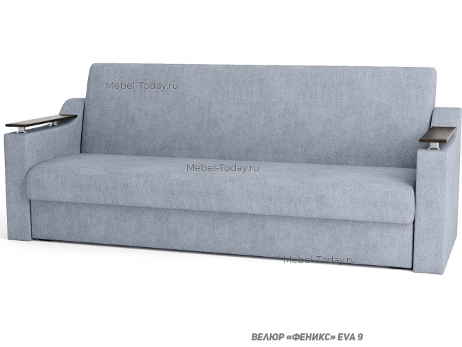 Диван книжка Сенатор 140 с деревянными накладками МДФ, наполнитель ППУ, пружинный или ортопедический