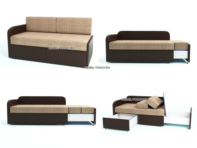 Детский диван Настя (Малютка) с двумя ящиками