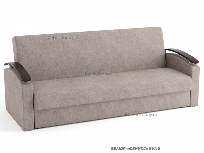 Диван Сицилия 120, механизм книжка, с МДФ накладками на подлокотниках, велюр, рогожка, плюш