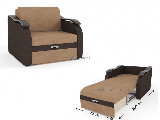 Кресло-кровать Наташа 70 МК ДН волна Эконом