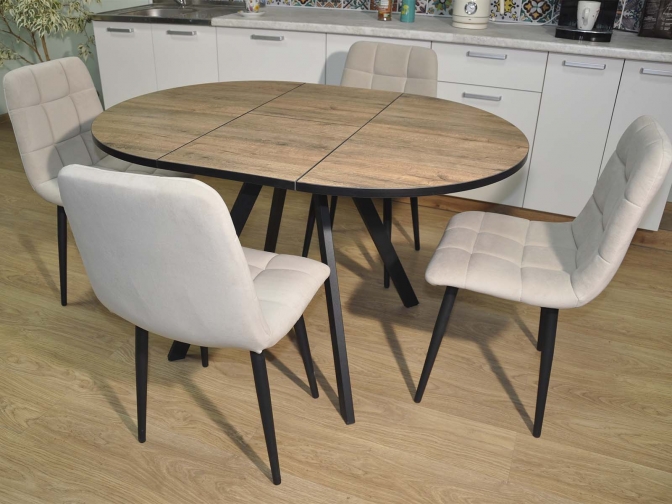 Обеденная группа Нарди Веллингтон/черный