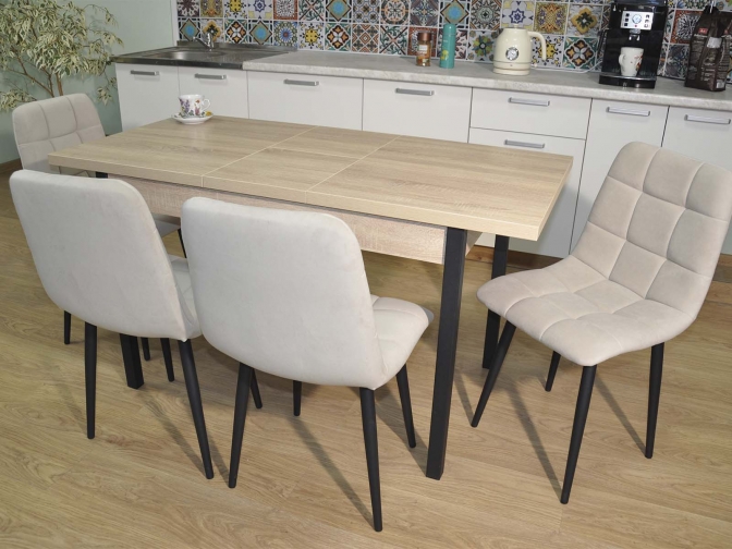 Обеденная группа Колорадо Дуб Сонома/черный