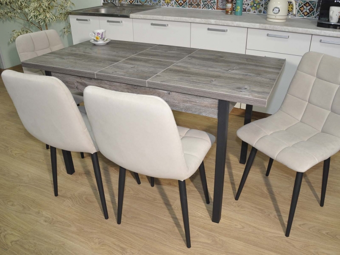 Обеденная группа Колорадо Сосна Пасадена/черный