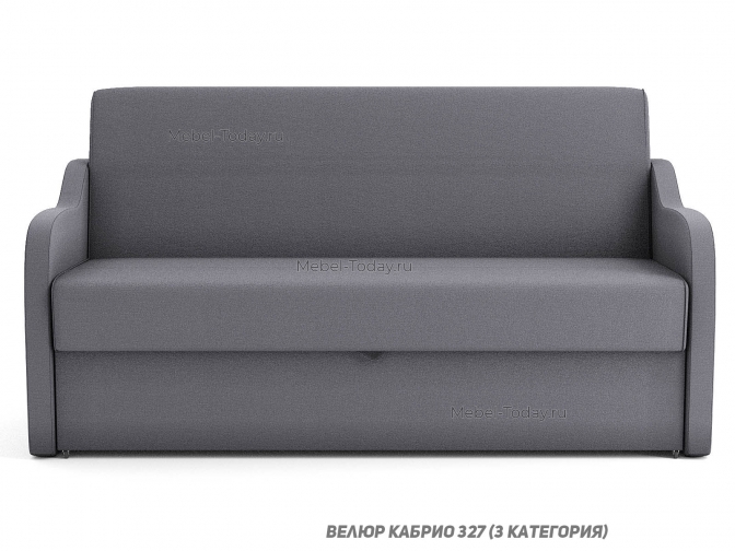 Широкий диван двуспальный аккордеон Людмила 180 см с мягкими подлокотниками