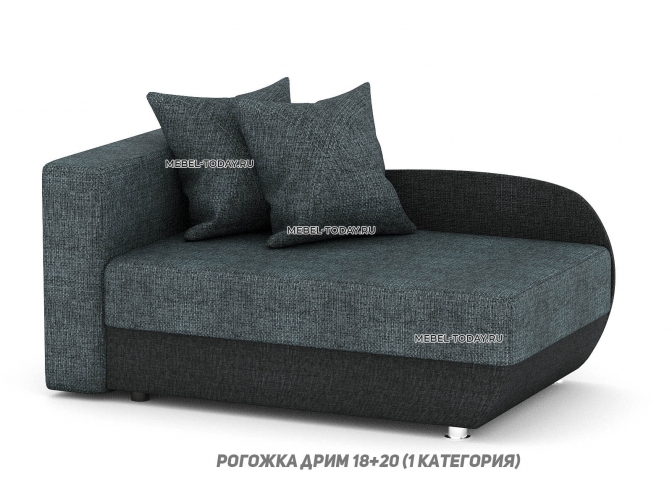 Диван еврософа Глория, спальное место 75*195 с ящиком для белья