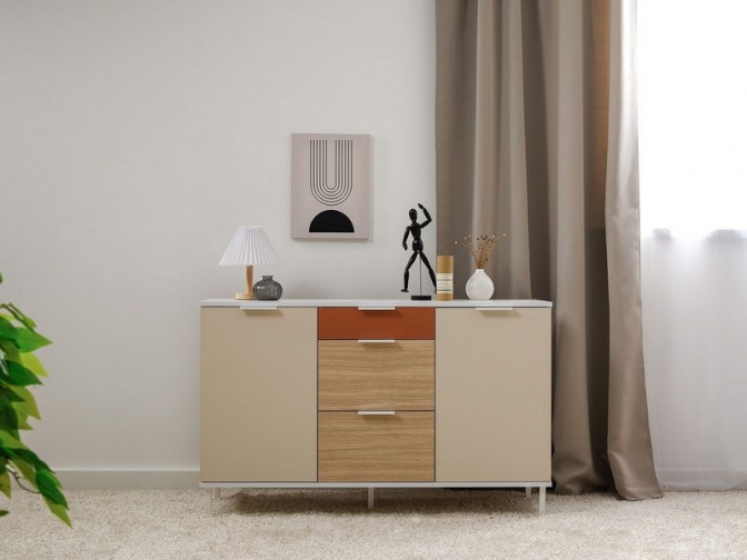 Комод Марвэл 16.234.02 Белый/Плэйн