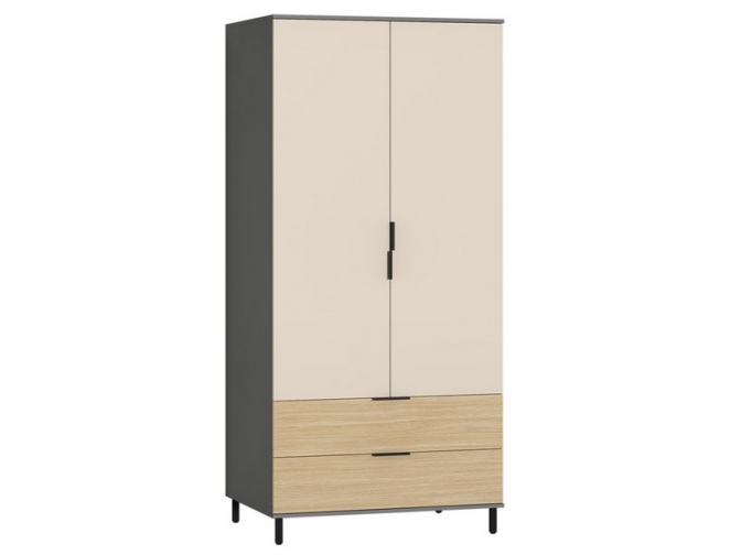Шкаф Марвэл 16.317.02 Темно-серый/Плэйн