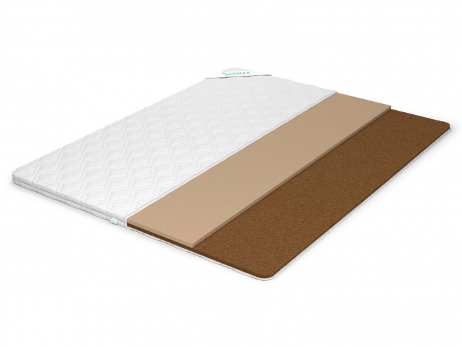 Топпер Lonax ППУ-Cocos 4 -  наматрасник мягкой/средней жесткости Леткс/Койра, высота 4 см