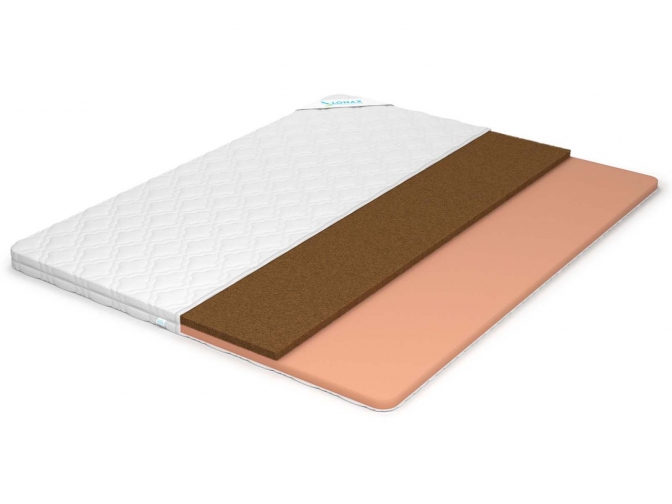 Топпер Lonax ППУ Cocos 6 -  наматрасник мягкий/жесткий Леткс/Койра, высота 6 см