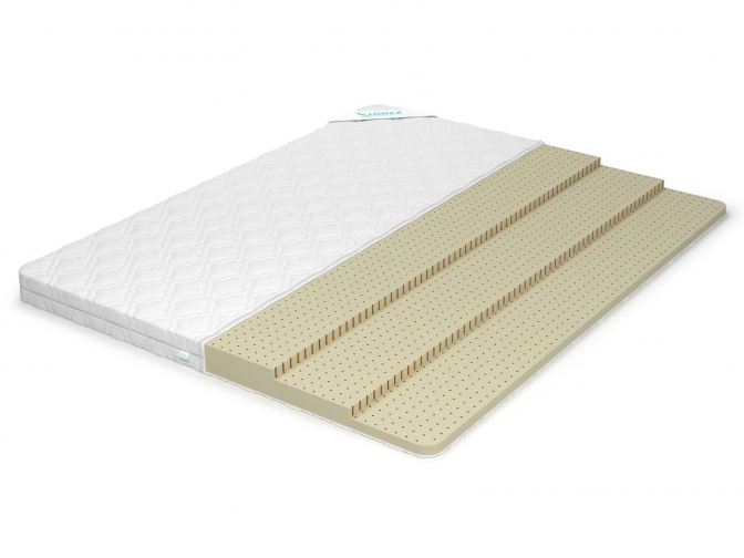 Топпер Lonax Latex 9 - наматрасник мягкий натуральный Латекс, высота 9 см