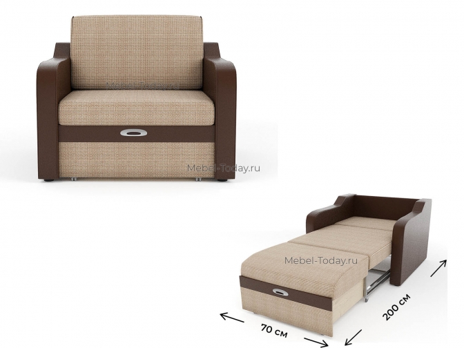 Кресло-кровать Наташа 70 МП на металлокаркасе