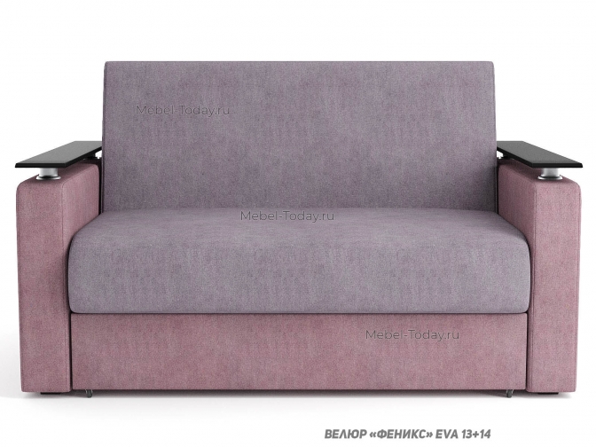 Диван кровать Шарк 120х194 см с деревянными подлокотниками, механизм аккордеон, с ящиком для белья