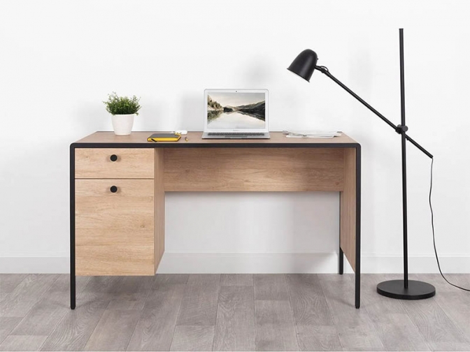 Стол письменный Брюс 12.157 Battle rock FSC Santiago / Черный