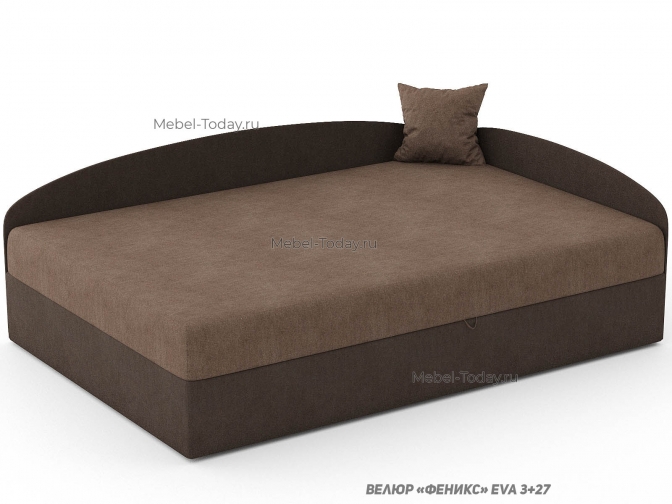 Диван-тахта двуспальная Кристина с овальной спинкой, 140х190 см, угловая