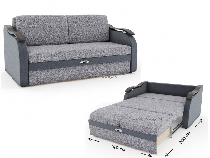 Диван-кровать Наташа 140 ДН волна на металлокаркасе Эконом