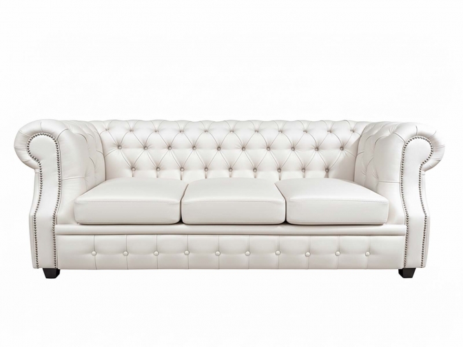 Диван 3х-местный Честер Лофт белый