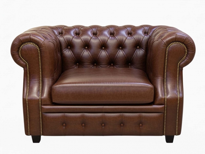 Кресло Честер Лофт светло-коричневый