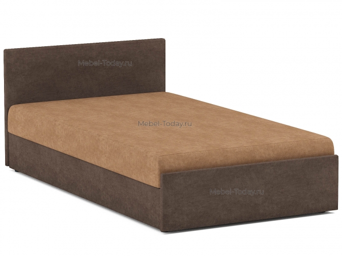 Кровать-тахта двуспальная Юлия с мягкой спинкой Эко, спальное место 140×195, обивка флок Эконом