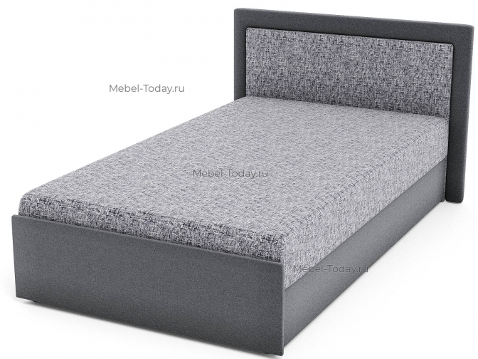 Кровать-тахта Юлия с мягкой спинкой Люкс, двуспальная,  спальное место 140×195, ящик для белья Эконом