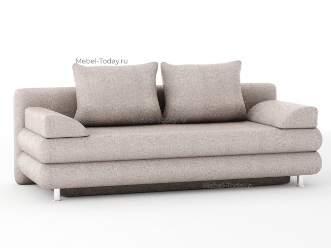 Диван Фиджи еврокнижка без подлокотников рогожка бежевая