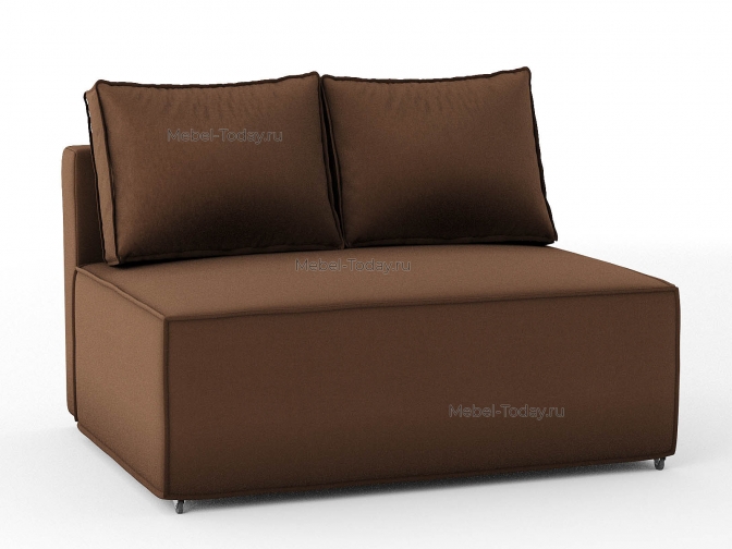 Диван Лофт мини аккордеон велюр кабрио коричневый