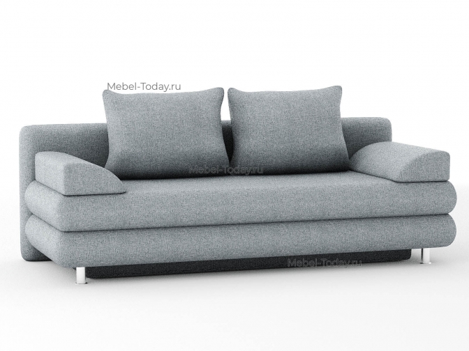 Диван Фиджи еврокнижка без подлокотников рогожка серая