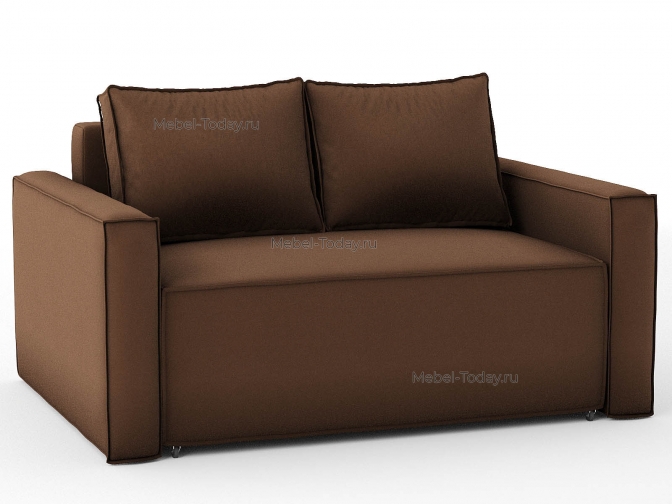 Диван Лофт аккордеон велюр кабрио коричневый