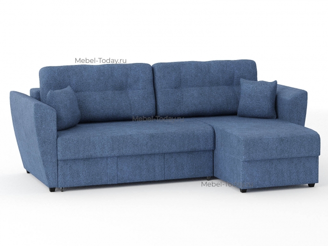 Угловой диван еврокнижка Амстердам велюр серый