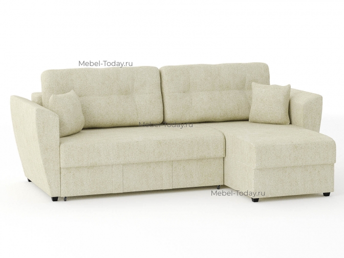 Угловой диван еврокнижка Амстердам велюр бежевый