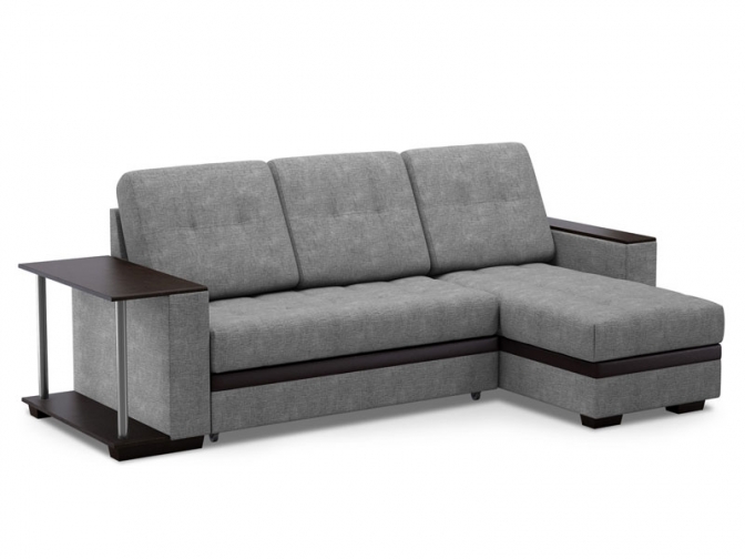 Угловой диван Атланта с барным столиком (Рогожка)