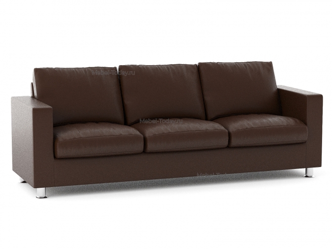 Офисный диван Ватсон 200 см - 3-х местный экокожа коричневая