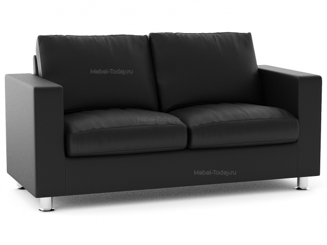 Офисный диван Ватсон 160 см экокожа черная