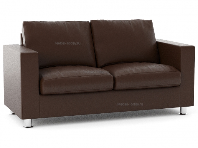 Офисный диван Ватсон 160 см экокожа коричневая