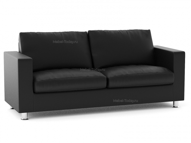Офисный диван Ватсон 180 см - 2-х местный экокожа черная