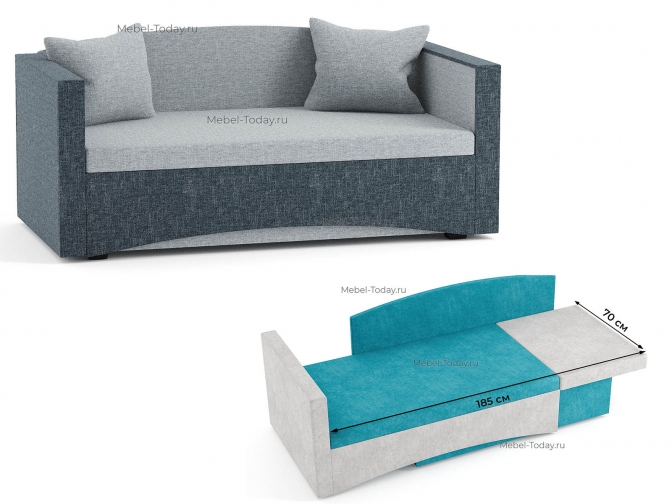 Диван кушетка Малыш Принц 70, механизм еврософо, спальное место 70*185, с ящиком для белья