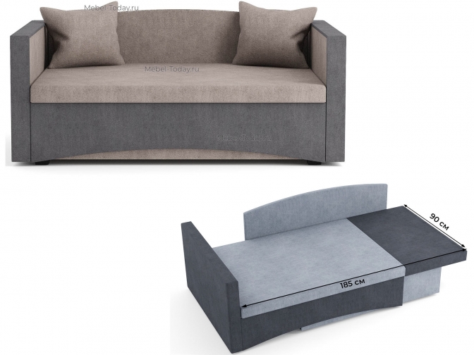 Диван кушетка Малыш Принц 90, механизм еврософа, спальное место 90*185, с ящиком для белья