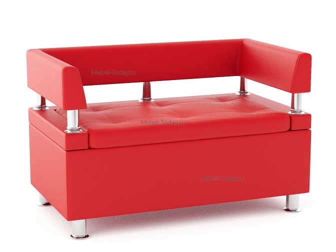 Офисный диван-лавка Парма 100 с боковинами – обивка экокожа