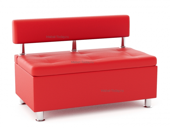 Офисный диван-лавка Парма 100 без боковин – обивка экокожа