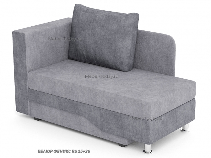 Мини диван-кушетка Весна, спальное место 70x187 см с раскладным механизмом в сторону, механизм еврософа