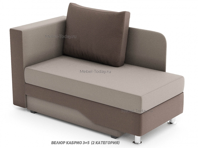 Мини диван-кушетка Весна, спальное место 80x187 см с раскладным механизмом в сторону, механизм еврософа