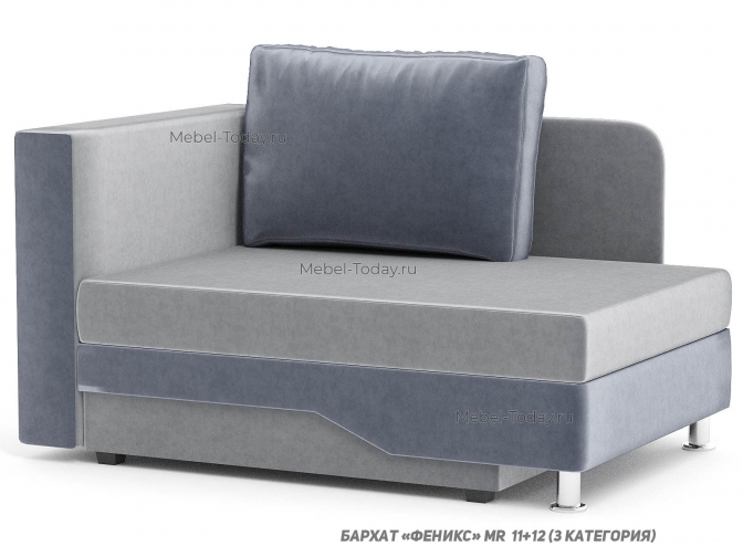 Мини диван-кушетка Весна, спальное место 100x187 см с раскладным механизмом в сторону, механизм еврософа